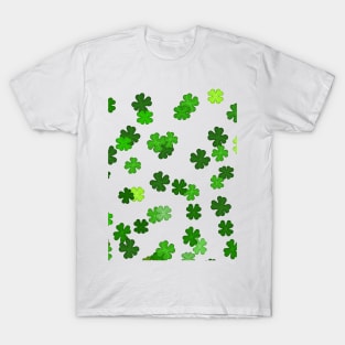 Shamrocks Falling - Pattern for Saint Patricks Day T-Shirt